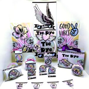 kit festa pronta tiedye arquivo digital impressao