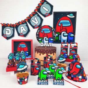 kit festa so um bolinho amoung us arquivo digital aniversarios e festas