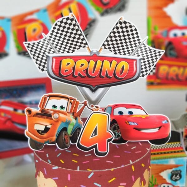 Kit Festa Só um bolinho Carros - Arquivo Digital