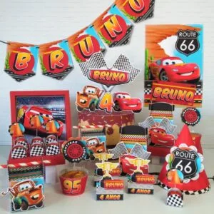 Kit Festa Só um bolinho Carros - Arquivo Digital