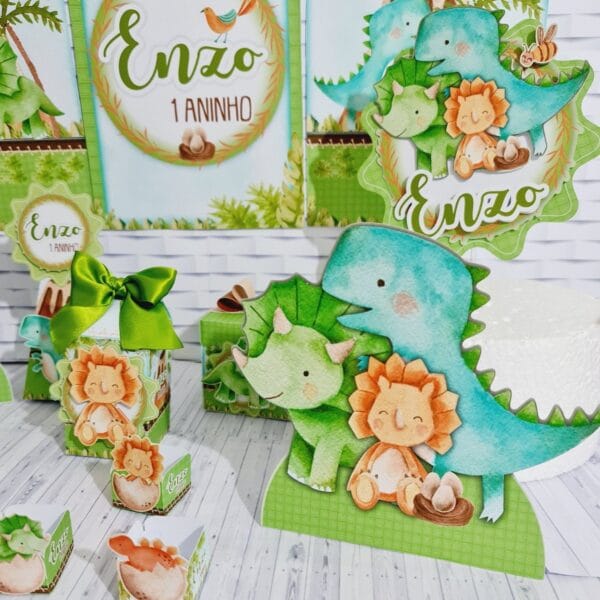 Kit Festa Só um bolinho Dinossauro Cute - Arquivo Digital