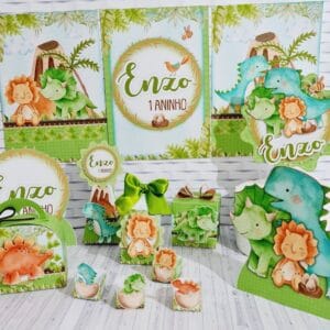 Kit Festa Só um bolinho Dinossauro Cute - Arquivo Digital