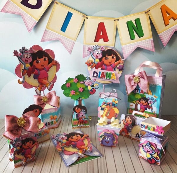 Kit Festa Só um bolinho Dora Aventureira - Arquivo Digital
