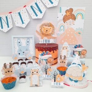 Kit Festa Só um bolinho Escandinavo Menina - Arquivo Digital