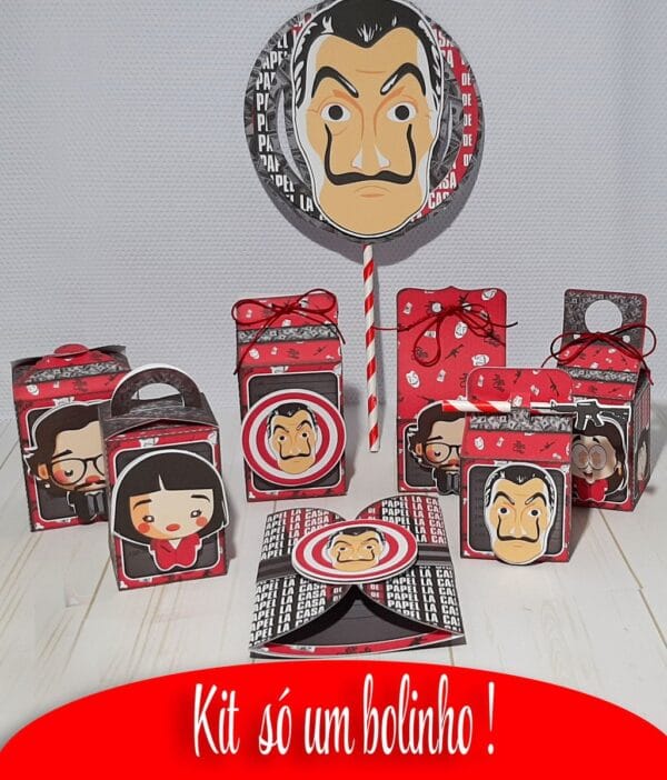 Kit Festa Só um bolinho La Casa Papel - Arquivo Digital