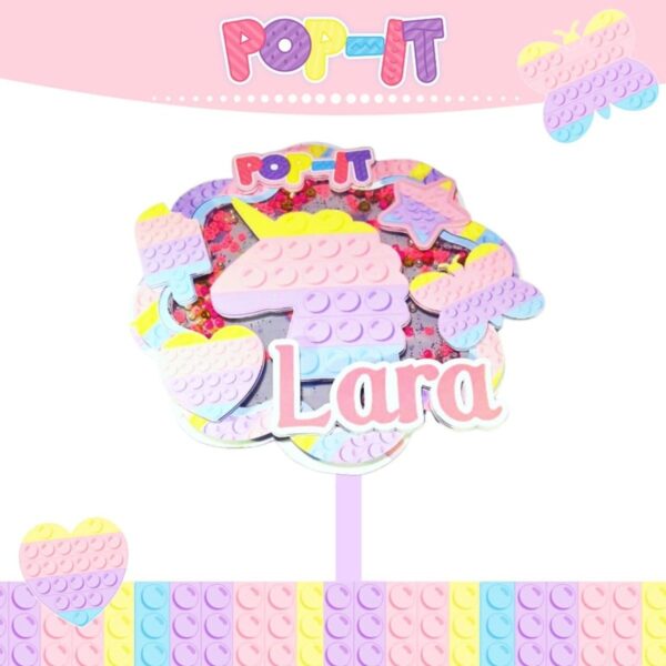 Kit Festa Só um bolinho Pop It - Arquivo Digital - Imagem 4