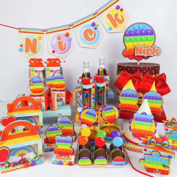Kit Festa Só um bolinho Pop It Menino - Arquivo Digital