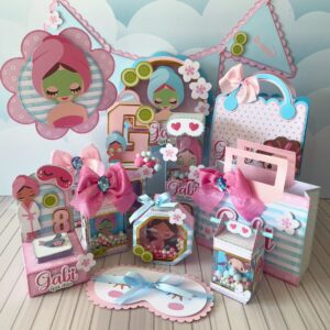 kit festa spa luxo studio e pdf decoracao festa menina