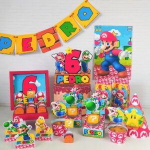 kit festa super mario arquivo digital montagem