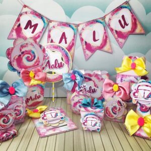 kit festa tie dye arquivo digital papelaria personalizada