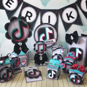 kit festa tiktok arquivo digital decoracao festa menina