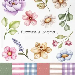 Kit Flores E Folhas Em Png Para Sublimacao E Personalizacao