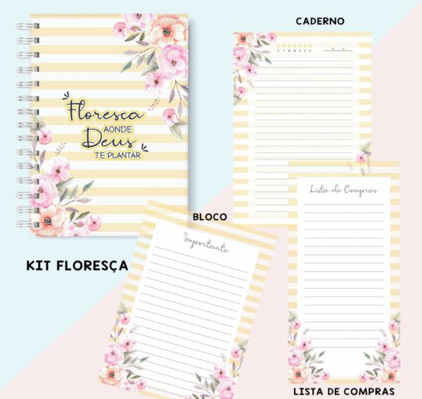 Kit Floresça Amarelo - Arquivo Digital