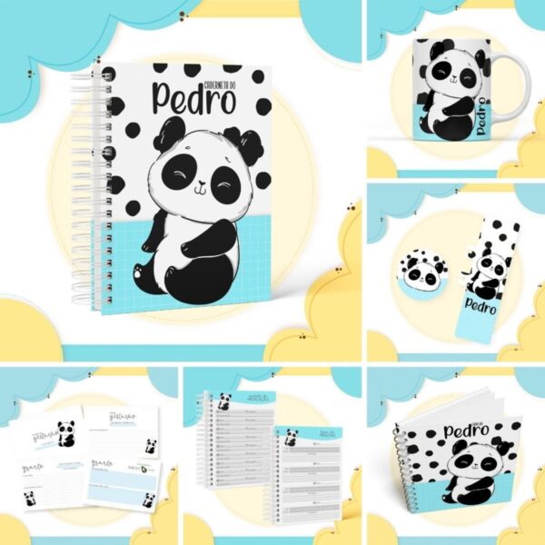 Kit Maternidade Panda Menino - Arquivo Digital