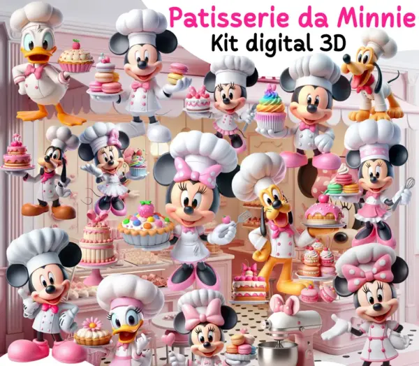 Kit Minnie Tematica Doces Png Para Sublimacao 2