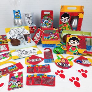 kit pascoa jovens titans arquivo digital papel e cia