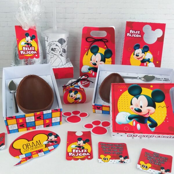 Kit Páscoa Mickey - Arquivo Digital
