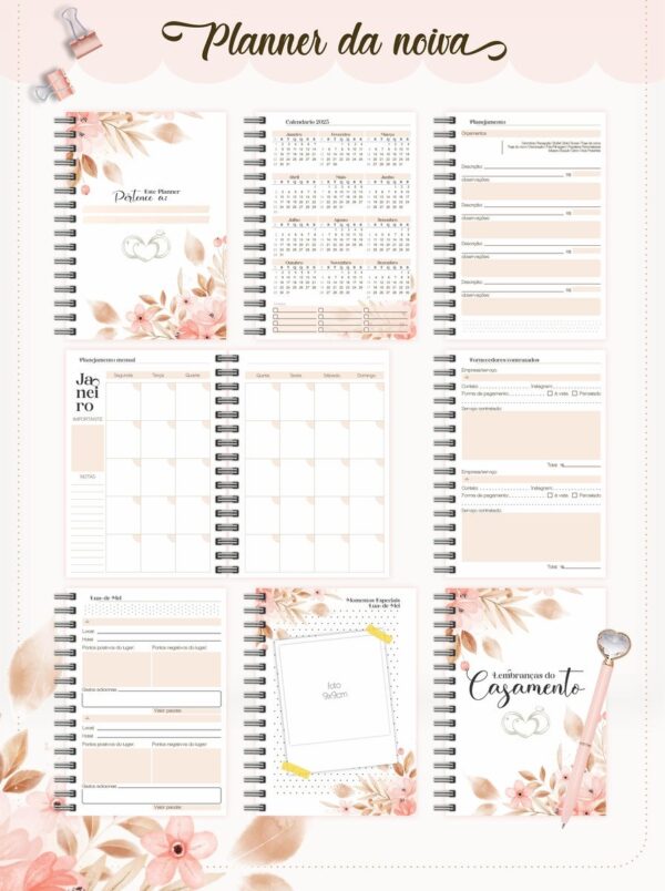 Kit Planner da Noiva - Arquivo Digital