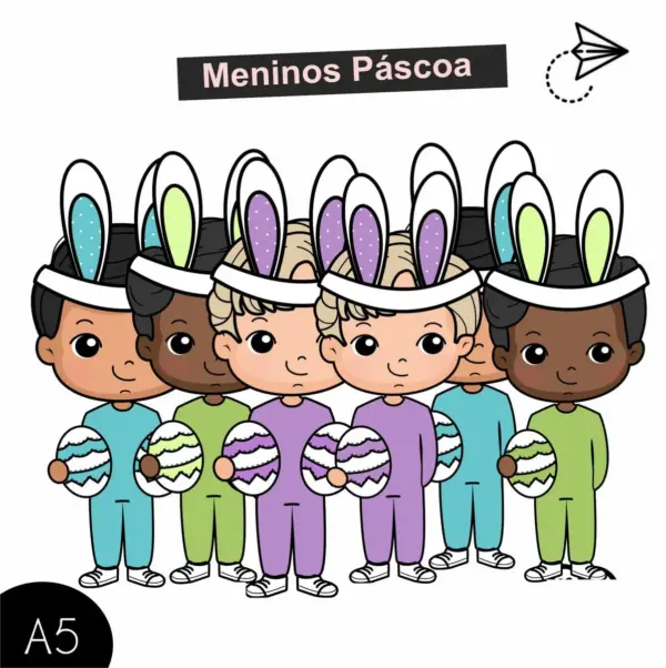 Kit Png Mascote Pascoa Menino E Menina Download Instantaneo 2