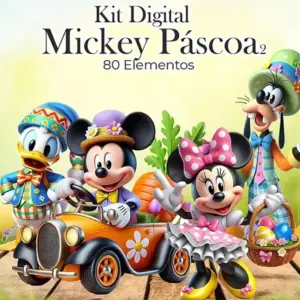 Kit Png Tematico Mickey Pascoa Para Uso Pessoal E Comercial 2