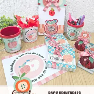 Kit Polly Arquivo Digital Maçãs Professores Personalizado