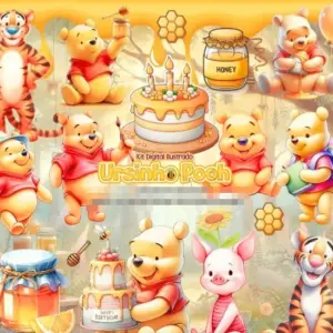 Kit Pooh 3d Png Para Artesanato E Projetos Criativos