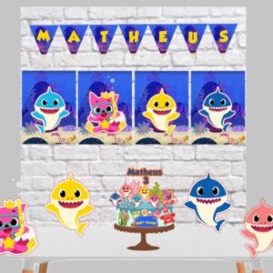 kit so um bolinho babyshark arquivo digital decore sua festa