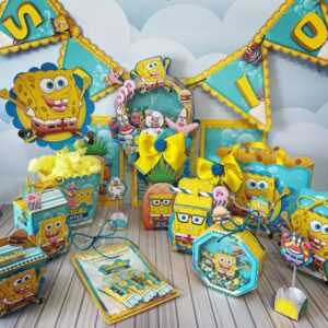 kit so um bolinho bob esponja arquivo digital caixa bala 2