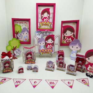 kit so um bolinho chapeuzinho vermelho arquivo digital personalizacao