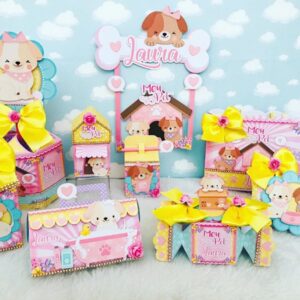kit so um bolinho pets menina arquivo digital papelaria personalizada