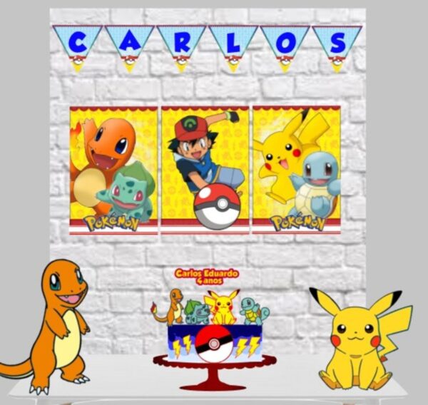 Kit Só um Bolinho Pokemon - Arquivo Digital