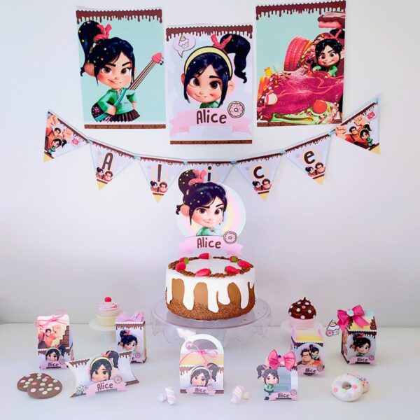 Kit Só um bolinho Princesa Vanellope - Arquivo Digital