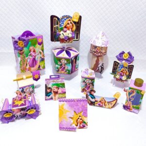 kit so um bolinho rapunzel enrolados arquivo digital decore sua festa