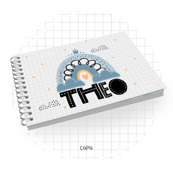 Livro Batizado Arco Íris Menino - Arquivo Digital - Imagem 2
