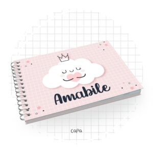 livro batizado arco nuvem menina arquivo digital marcador 1
