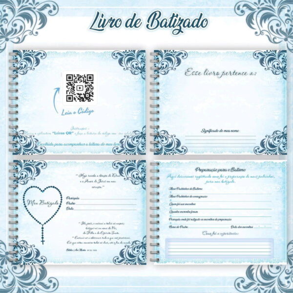 Livro Batizado Azul - Arquivo Digital - Imagem 2