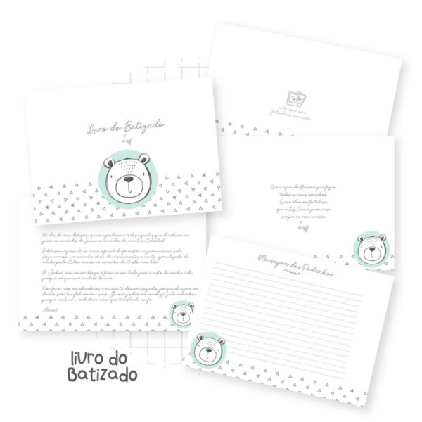 Livro Batizado Urso Escandinavo - Arquivo Digital - Imagem 2