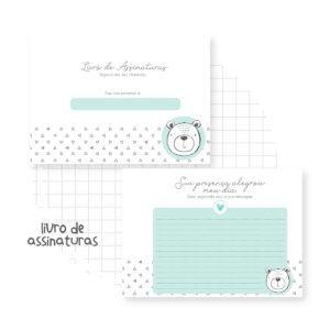 livro de assinaturas urso escandinavo arquivo digital bebe
