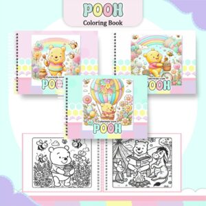 Livro de Colorir Ursinho Pooh Menina - Arquivo Digital