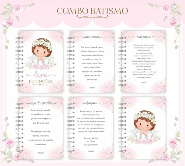 Livro de Orações A6 Menina - Arquivo Digital