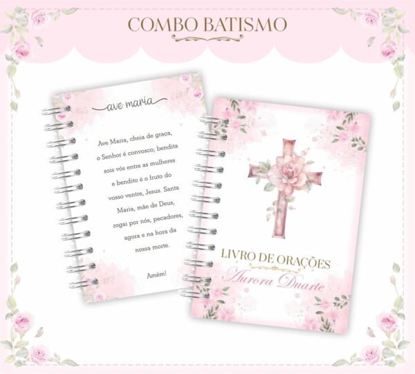 Livro de Orações A6 Menina - Arquivo Digital