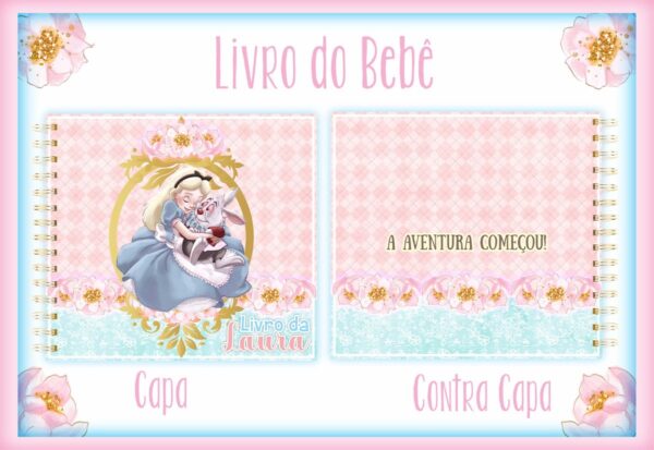 Livro do bebê Alice no Pais das Maravilhas - Arquivo Digital