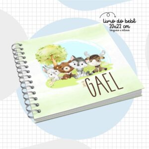 livro do bebe animais da floresta arquivo digital personalizacao
