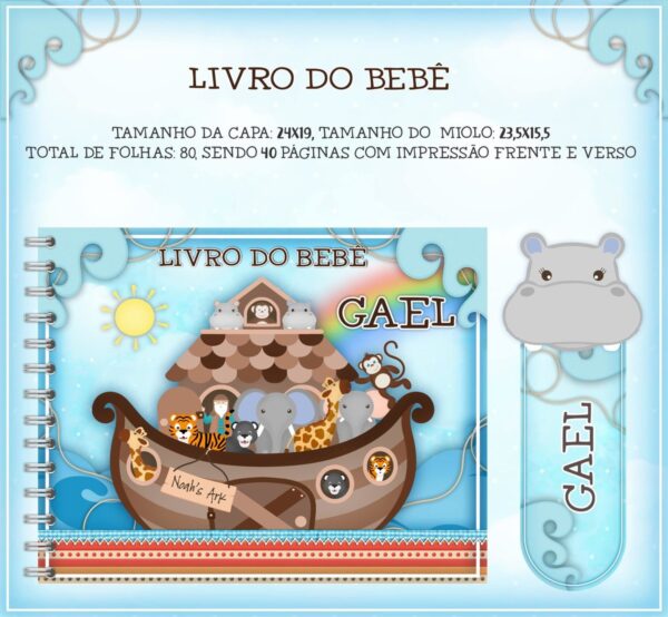 Livro do Bebê Arca de Noé - Arquivo Digital
