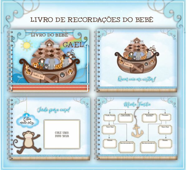 Livro do Bebê Arca de Noé - Arquivo Digital - Imagem 2