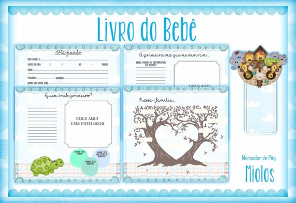 Livro do Bebê Arca de Noé Menino - Arquivo Digital - Imagem 2