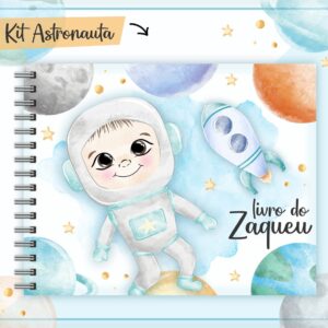 livro do bebe astronauta aquarela arquivo digital papelaria digital