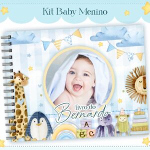 livro do bebe baby foto menino arquivo digital personalizacao