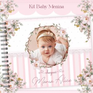livro do bebe baby menina arquivo digital encadernacao em geral