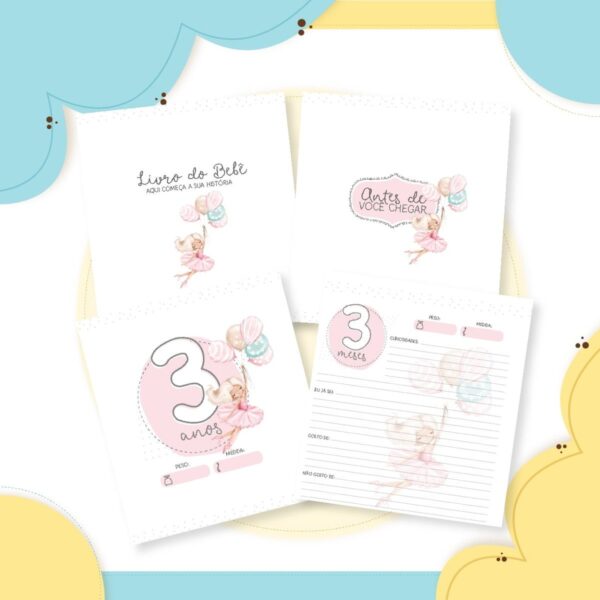 Livro do bebê Bailarina Rosa - Arquivo Digital - Imagem 4